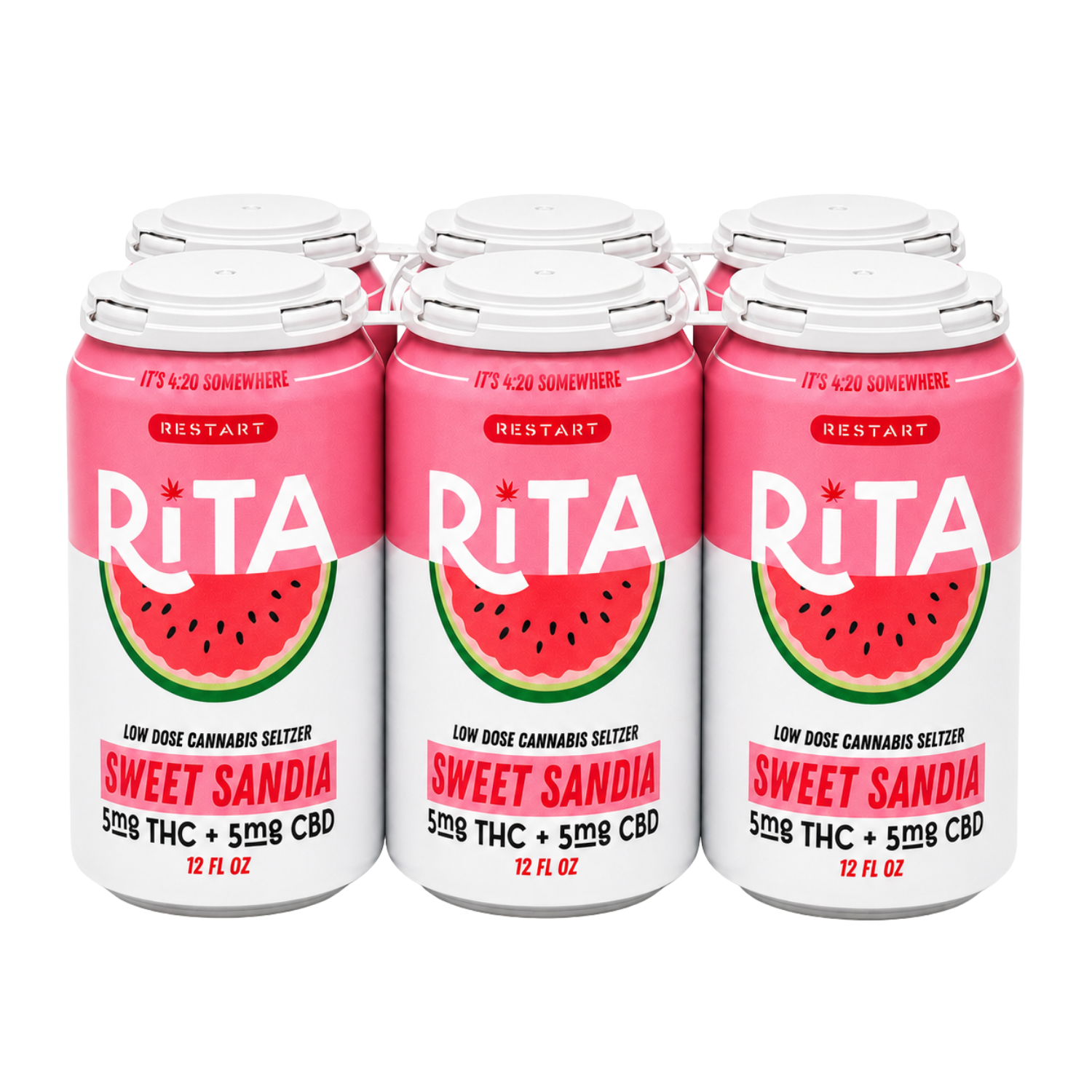 RESTART Rita D9 THC CBD Cannabis Seltzer Sweet Sandia / 6-pk